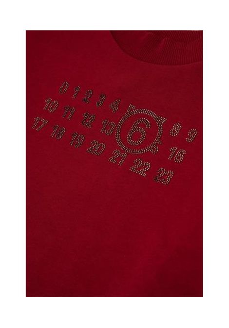 Felpa con strass MM6 KIDS MAISON MARGIELA | M61153 MM04HM6403